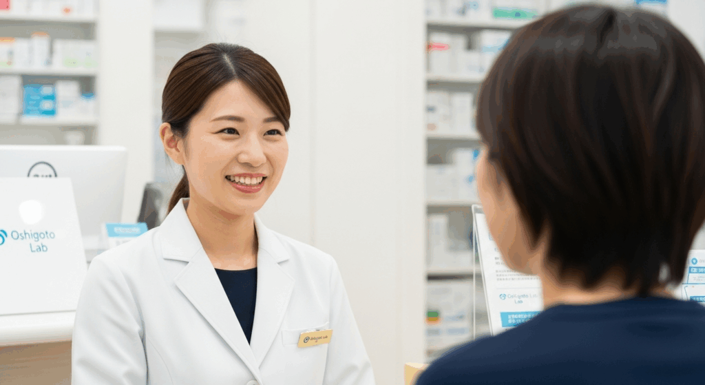 お仕事ラボを利用して年収アップに成功した薬剤師のイメージ
