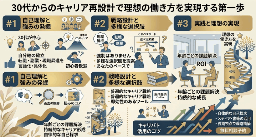 「30代からのキャリア再設計で理想の働き方を実現する第一歩」
